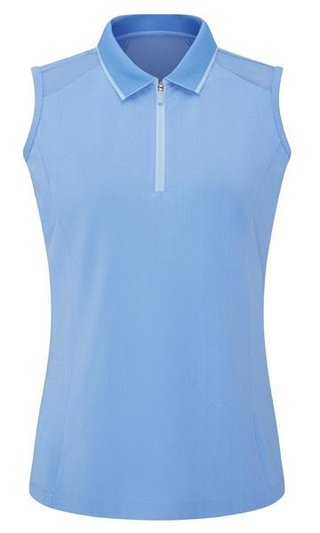 PING Eben Sleeveless dames polo, infinity blue