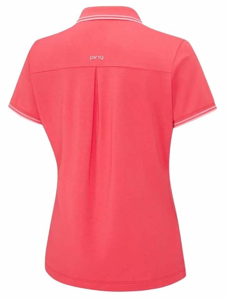 PING Viviana Tipped dames polo, paradise pink