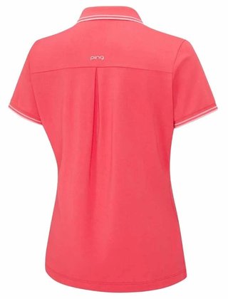 PING Viviana Tipped dames polo, paradise pink