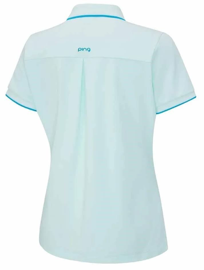 PING Viviana Tipped dames polo, seaspray