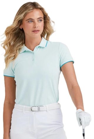 PING Viviana Tipped dames polo, seaspray