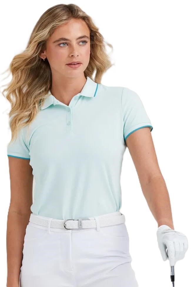 PING Viviana Tipped dames polo, seaspray