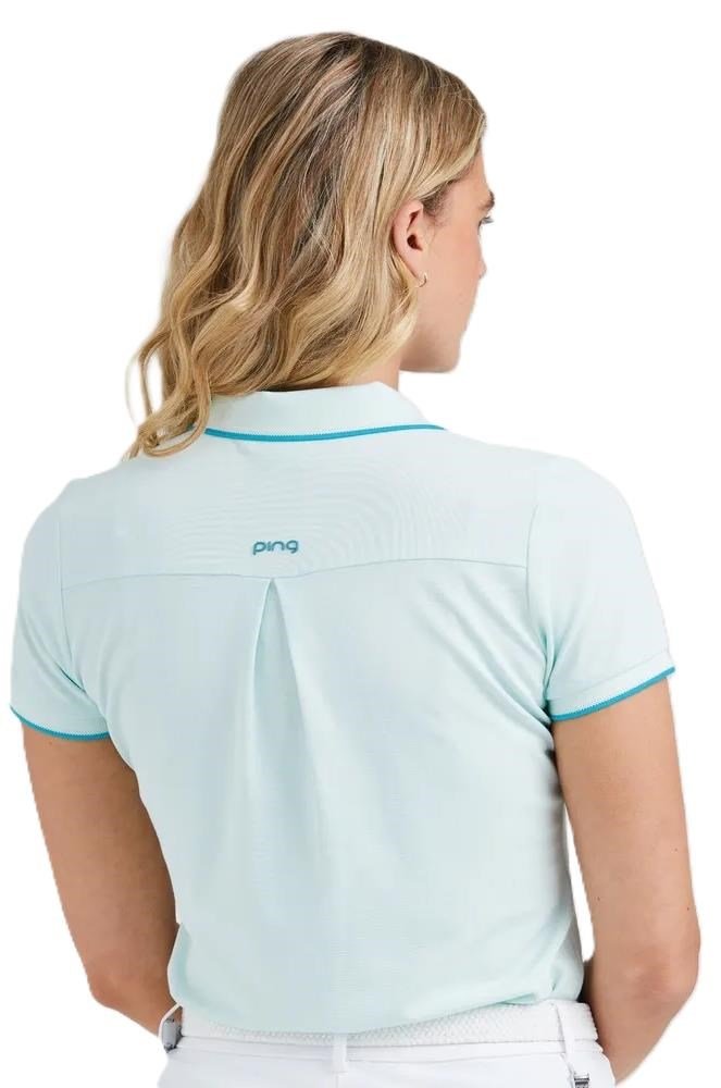 PING Viviana Tipped dames polo, seaspray