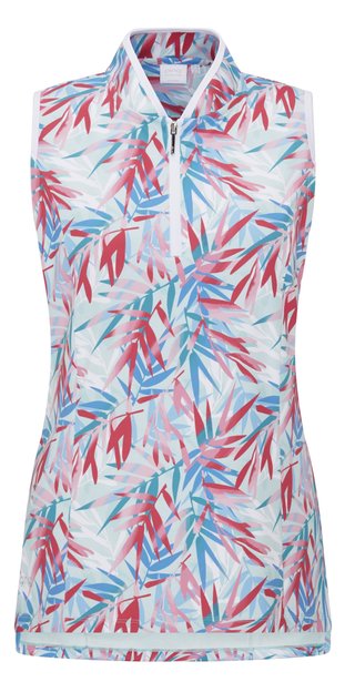 PING Penola Printed Sleeveless dames polo, tropic retreat