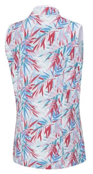PING Penola Printed Sleeveless dames polo, tropic retreat