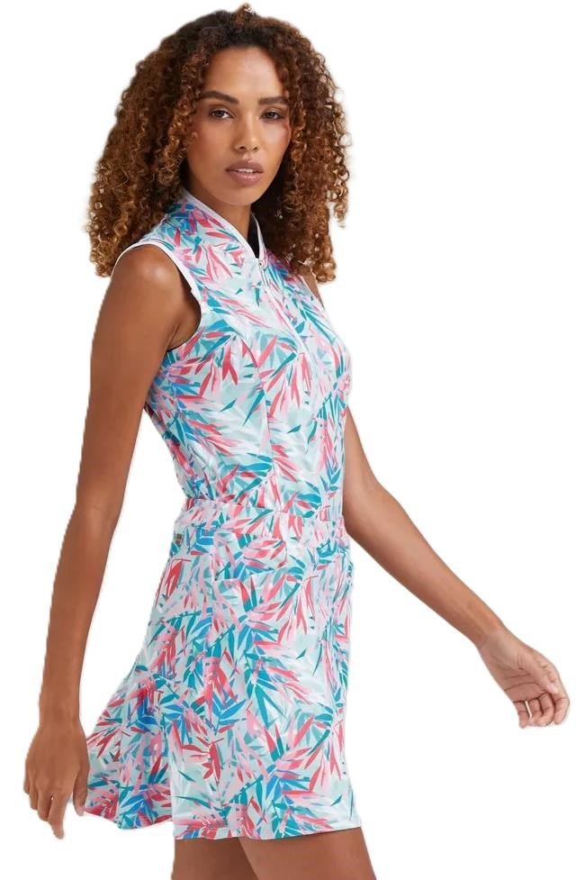 PING Penola Printed Sleeveless dames polo, tropic retreat