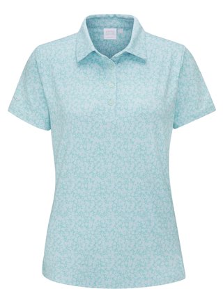 PING Aeria Printed dames polo, splash