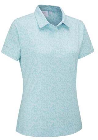 PING Aeria Printed dames polo, splash