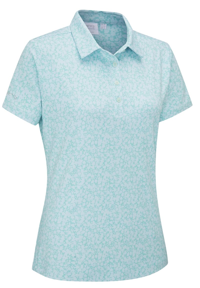 PING Aeria Printed dames polo, splash