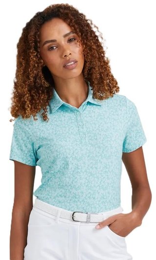 PING Aeria Printed dames polo, splash