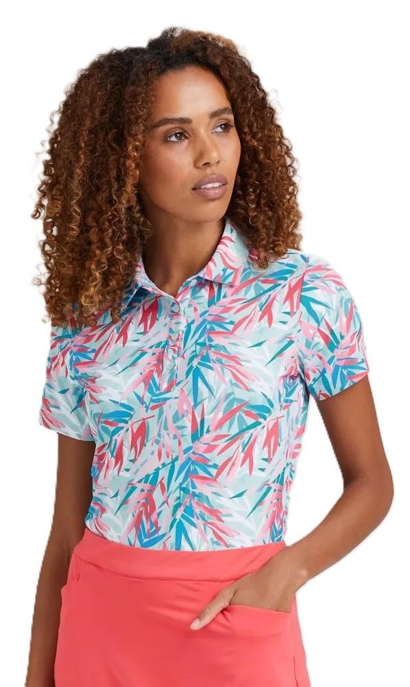 PING Aeria Printed dames polo, tropic retreat