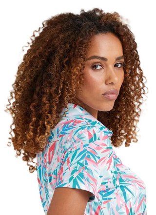 PING Aeria Printed dames polo, tropic retreat
