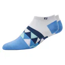FootJoy ProDry Lightweight Low-Cut Fashion dames sokken, wit/blauw/navy