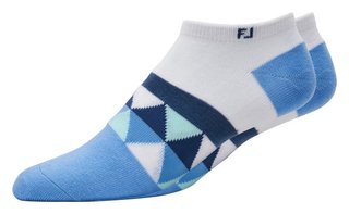 FootJoy ProDry Lightweight Low-Cut Fashion dames sokken, wit/blauw/navy