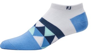 FootJoy ProDry Lightweight Low-Cut Fashion dames sokken, wit/blauw/navy