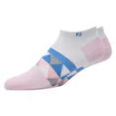 FootJoy ProDry Lightweight Low-Cut Fashion dames sokken, wit/lichtroze/blauw