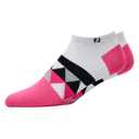 FootJoy ProDry Lightweight Low-Cut Fashion dames sokken, wit/roze