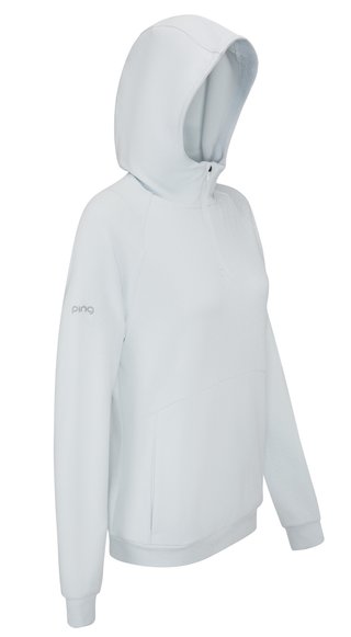 PING Rhona Textured dames hoodie, soft grey