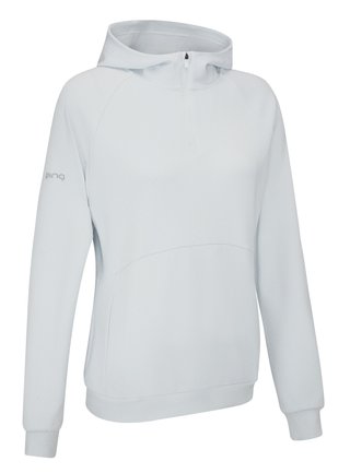 PING Rhona Textured dames hoodie, soft grey
