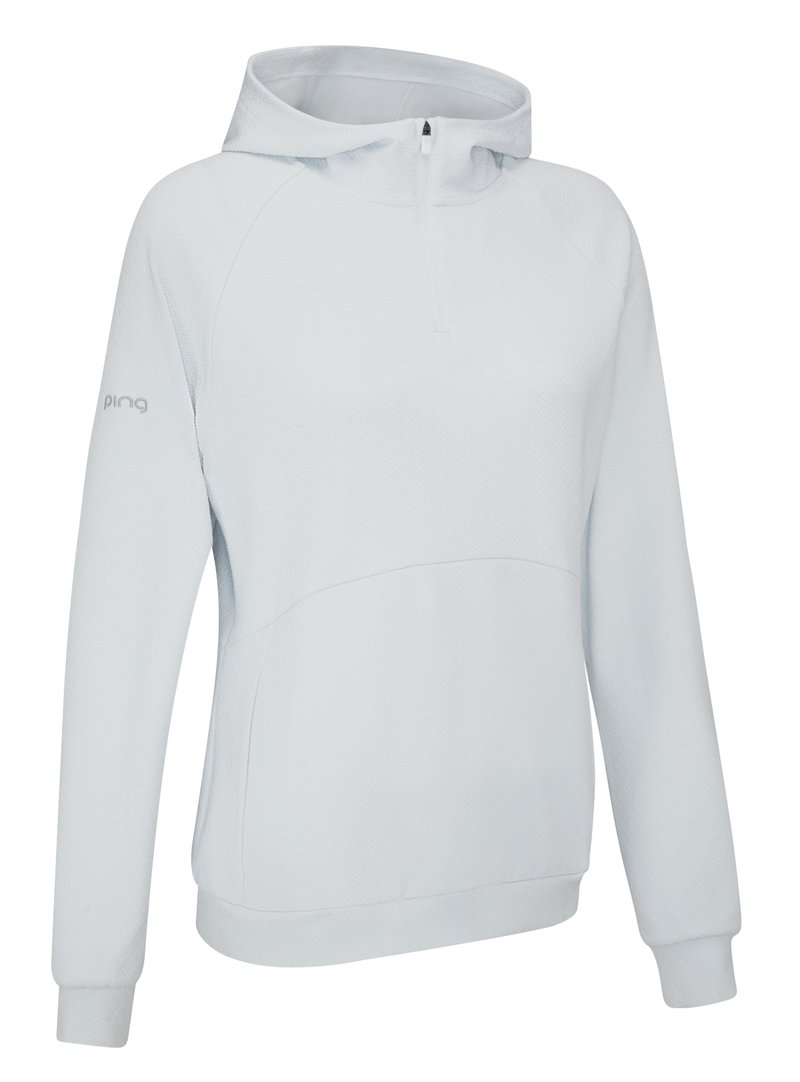 PING Rhona Textured dames hoodie, soft grey