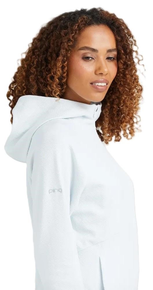 PING Rhona Textured dames hoodie, soft grey