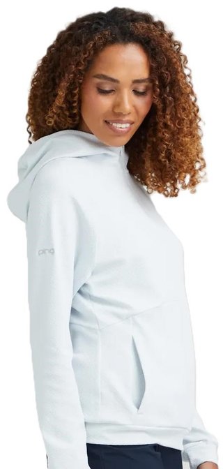 PING Rhona Textured dames hoodie, soft grey