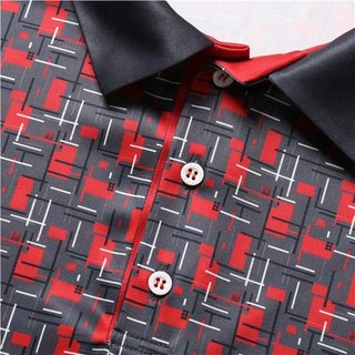 Fashion Sports Wear Lisabon heren polo, zwart/rood