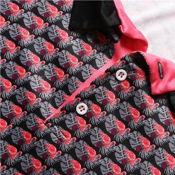 Fashion Sports Wear Nairobi heren polo, zwart/roze