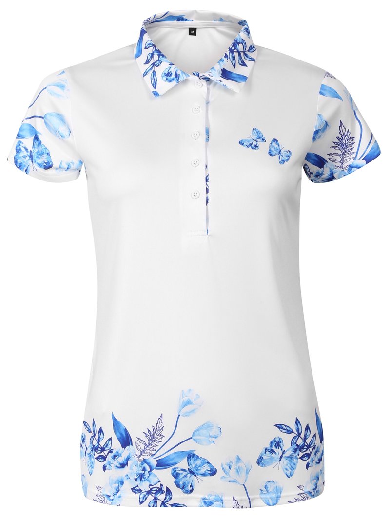 Fashion Sports Wear Tirana dames polo, wit/blauw