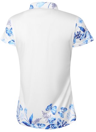 Fashion Sports Wear Tirana dames polo, wit/blauw