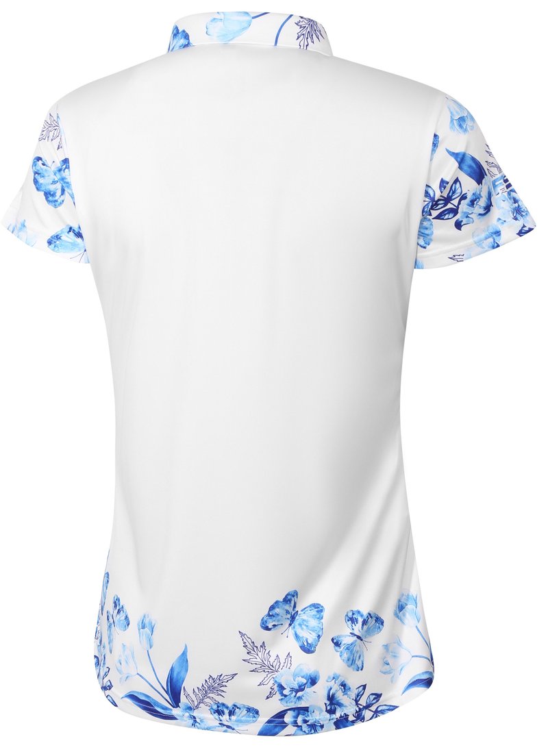 Fashion Sports Wear Tirana dames polo, wit/blauw
