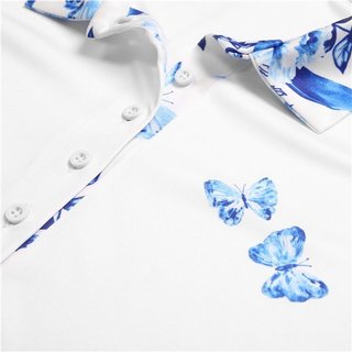 Fashion Sports Wear Tirana dames polo, wit/blauw