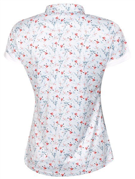 Fashion Sports Wear Malaga dames polo, grijs/rood