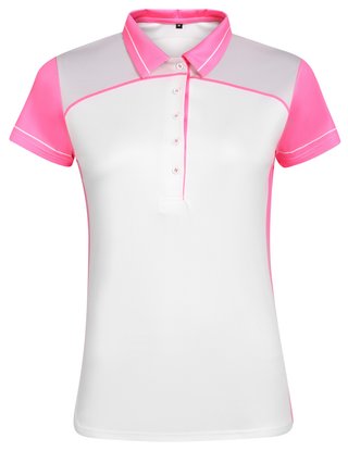 Fashion Sports Wear Accra Pink dames polo, wit/roze
