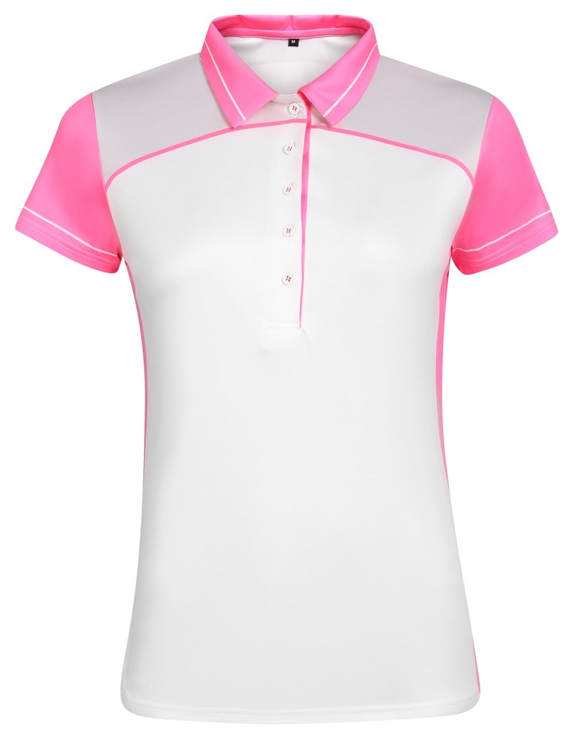 Fashion Sports Wear Accra Pink dames polo, wit/roze