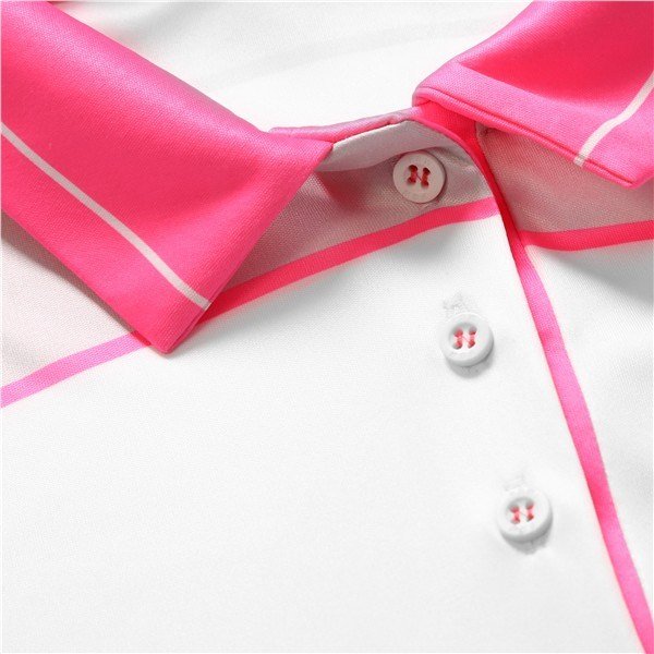 Fashion Sports Wear Accra Pink dames polo, wit/roze