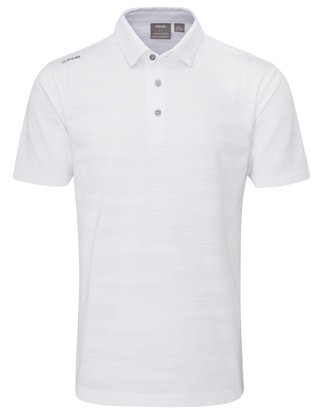 PING Claude Camo Mesh heren polo, wit