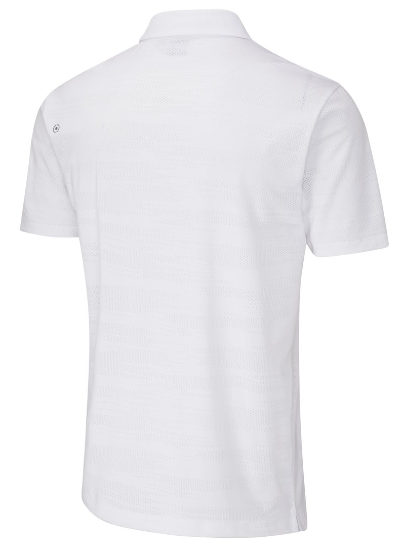 PING Claude Camo Mesh heren polo, wit