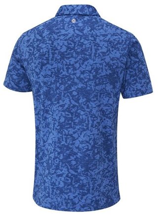 PING Marek Camo Jacquard heren polo, bright cobalt multi