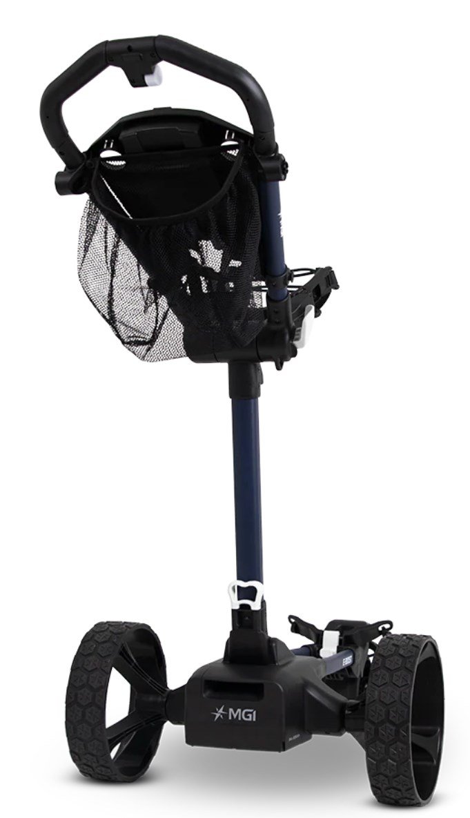 MGI E-Boost hybrid golf trolley 2026 elektrische trolley, mat navy