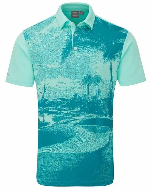 PING Tiago heren polo, green bay multi