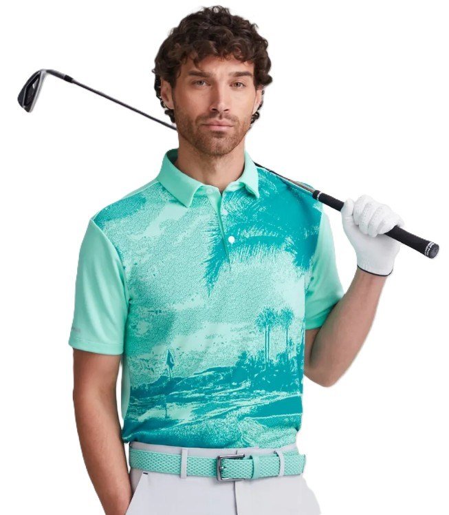 PING Tiago heren polo, green bay multi