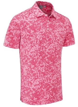 PING Marek Camo Jacquard heren polo, rhapsody pink multi