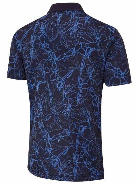 PING Orlando heren polo, navy/bright cobalt