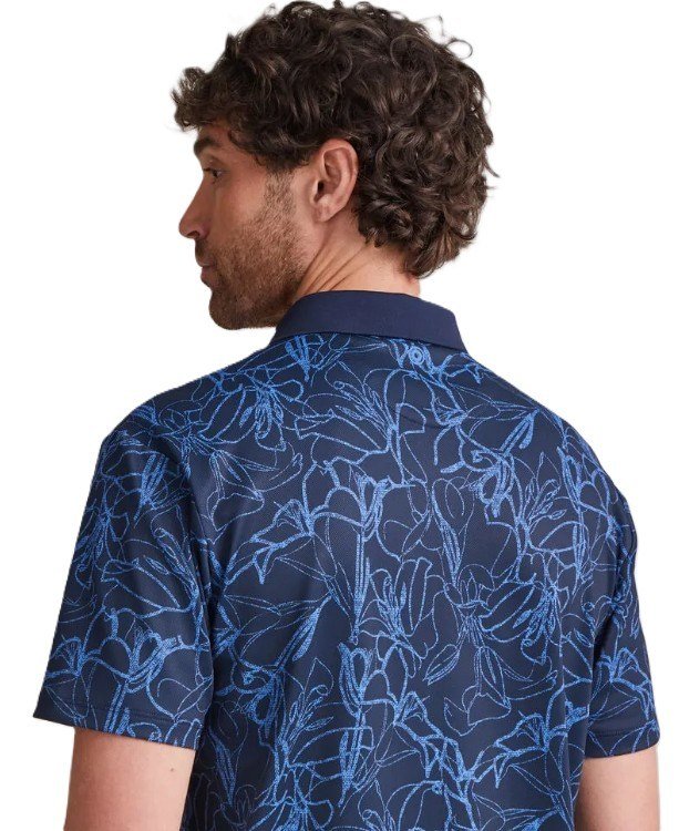 PING Orlando heren polo, navy/bright cobalt