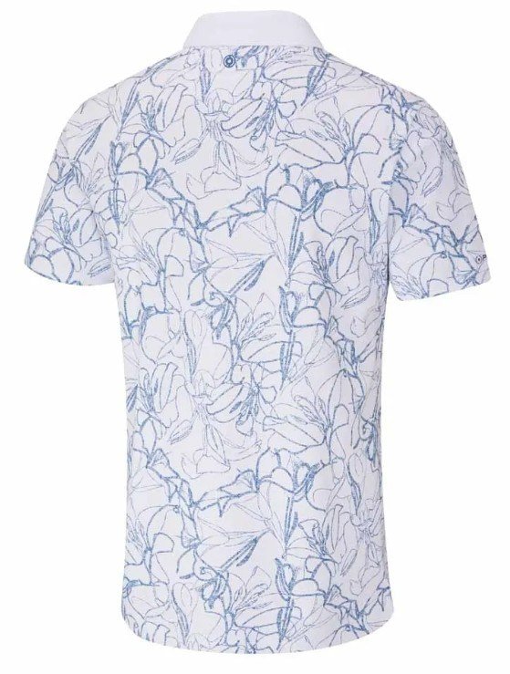 PING Orlando heren polo, wit/stellar