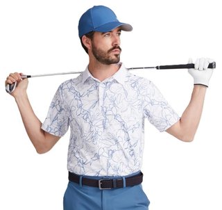 PING Orlando heren polo, wit/stellar