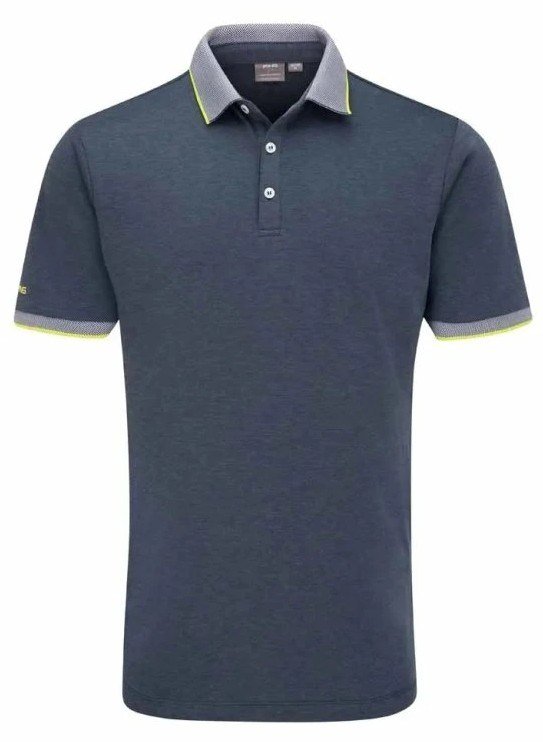 PING Gideon heren polo, light navy marl