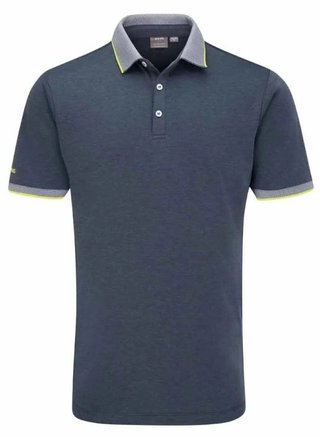 PING Gideon heren polo, light navy marl
