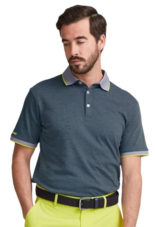 PING Gideon heren polo, light navy marl